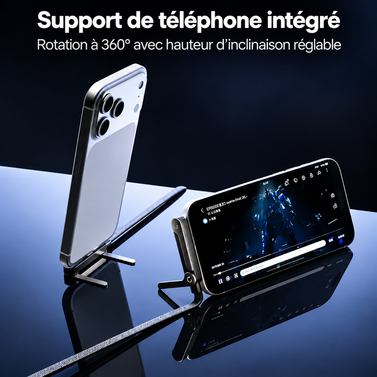 FlexCharge Pro 240W – Câble USB-C à charge rapide avec Support
