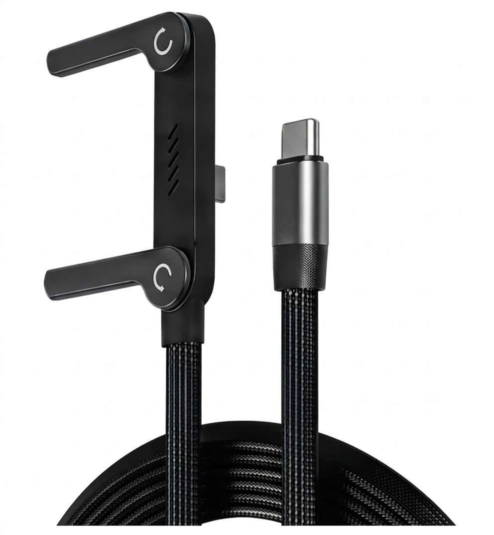 FlexCharge Pro 240W – Câble USB-C à charge rapide avec Support